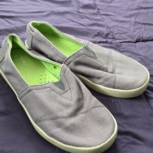Toms Gray and Green Men's Sneakers
